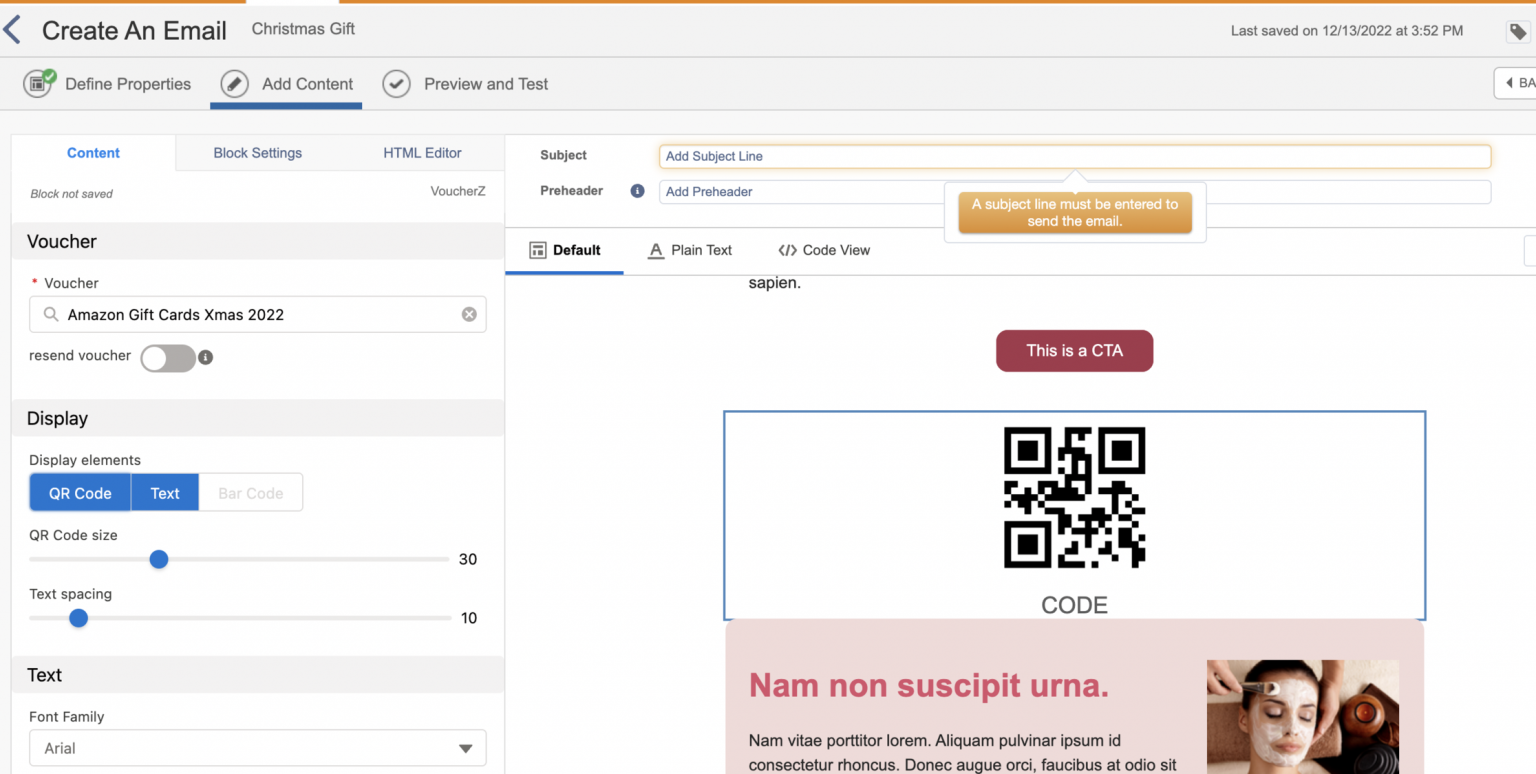 Voucherz - In app voucher code for your emails